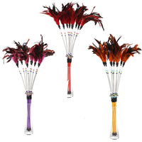 HKM-3768381 Colorful Feather Cat Stick with Spring Design and Beads for Engaging Playtime