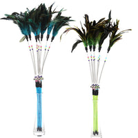 HKM-3768381 Colorful Feather Cat Stick with Spring Design and Beads for Engaging Playtime