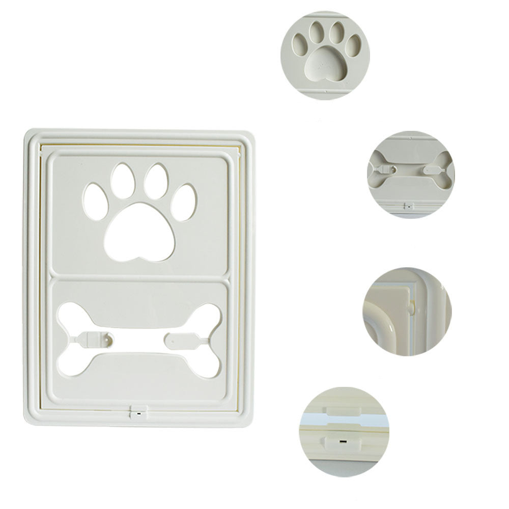 HKM-3769021 Dual-Direction Pet Screen Door with Magnetic Closure – White, Brown, Black Options