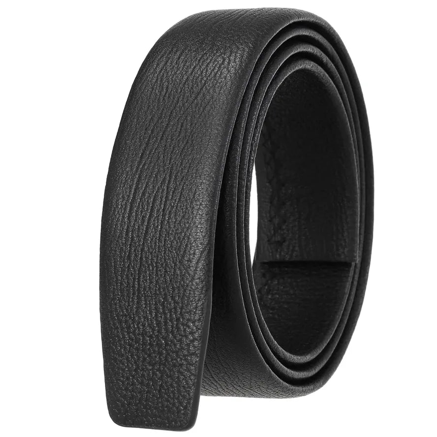 HKM-376915 Men's Genuine Leather Automatic Buckle Belt - Model LY35-3855 in Black