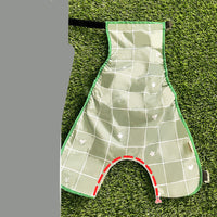 HKM-3769917 Lightweight Waterproof Summer Dog Raincoat with Cool Belly Protector in Green and Brown