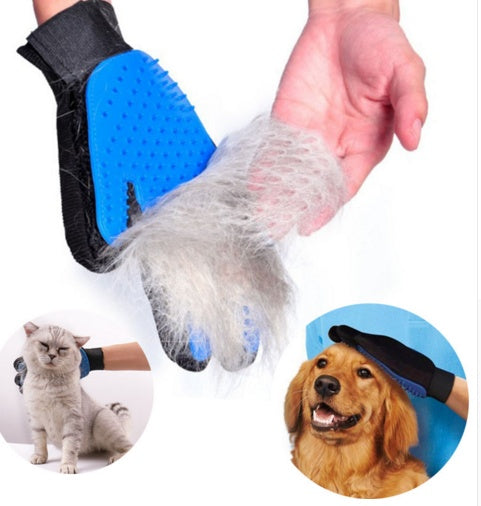 HKM-3770941 WAC BOX 3: Complete Pet Care Set with Blue Rabbit Toy, Fish-Shaped Toy, Stainless Steel Spoon, Pet Cover, Phone Holder, and Brush Glove