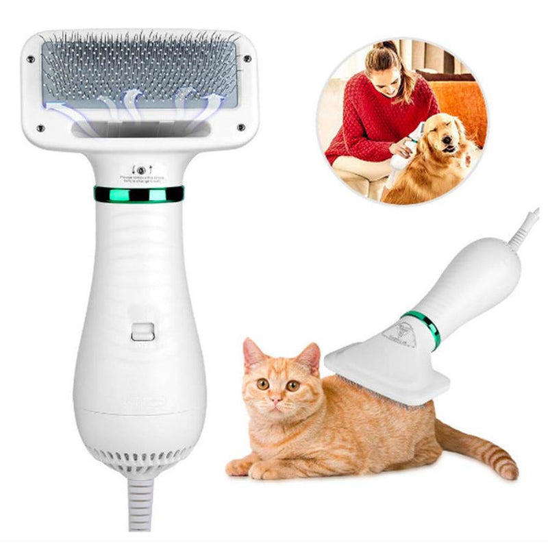 HKM-377107 Electric Pet Hair Dryer Comb - Two-Speed Heating Fan for Dogs and Cats, 300W Power, 2m Cord Length