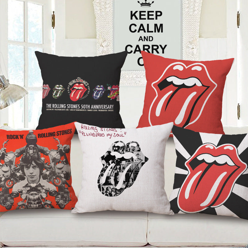 HKM-377107 Linen Cartoon Print Pillowcase - Soft and Comfortable Cushion Cover