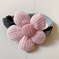 HKM-3771325 Floral Bow Tie Collar for Kittens - Ginger Yellow, Lotus, and Blue Flower Designs, Adjustable Sizes Available