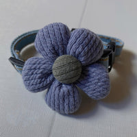 HKM-3771325 Floral Bow Tie Collar for Kittens - Ginger Yellow, Lotus, and Blue Flower Designs, Adjustable Sizes Available