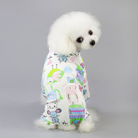 HKM-3771709 Dog Biker Striped Pajamas - Cotton Comfy Sleepwear for Small to Extra-Large Dogs