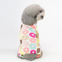 HKM-3771709 Dog Biker Striped Pajamas - Cotton Comfy Sleepwear for Small to Extra-Large Dogs