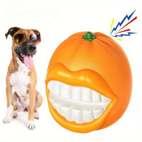 HKM-3771965 Interactive Sound-Activated Dog Toothbrush Ball Toy for Dental Care and Playtime