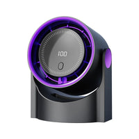 HKM-377235 USB Bladeless Desktop Fan with Digital Display and Turbo Speed, Foldable Air Cooling Design, Brushless Motor, 5V Power