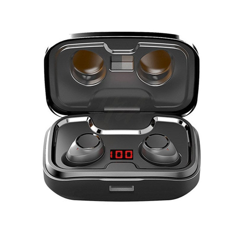 HKM-377235 Wireless Bluetooth 5.0 Headset with Charging Case and Noise Cancellation