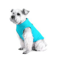 HKM-3774397 Pet Fleece Zipper Vest Sweater in Blue, Red, Pink, and Cyan - Sizes S to XL