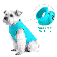 HKM-3774397 Pet Fleece Zipper Vest Sweater in Blue, Red, Pink, and Cyan - Sizes S to XL