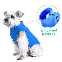 HKM-3774397 Pet Fleece Zipper Vest Sweater in Blue, Red, Pink, and Cyan - Sizes S to XL