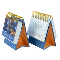 HKM-377491 Custom Printed Desk Calendar 2025 with Flip Design and Coil Binding