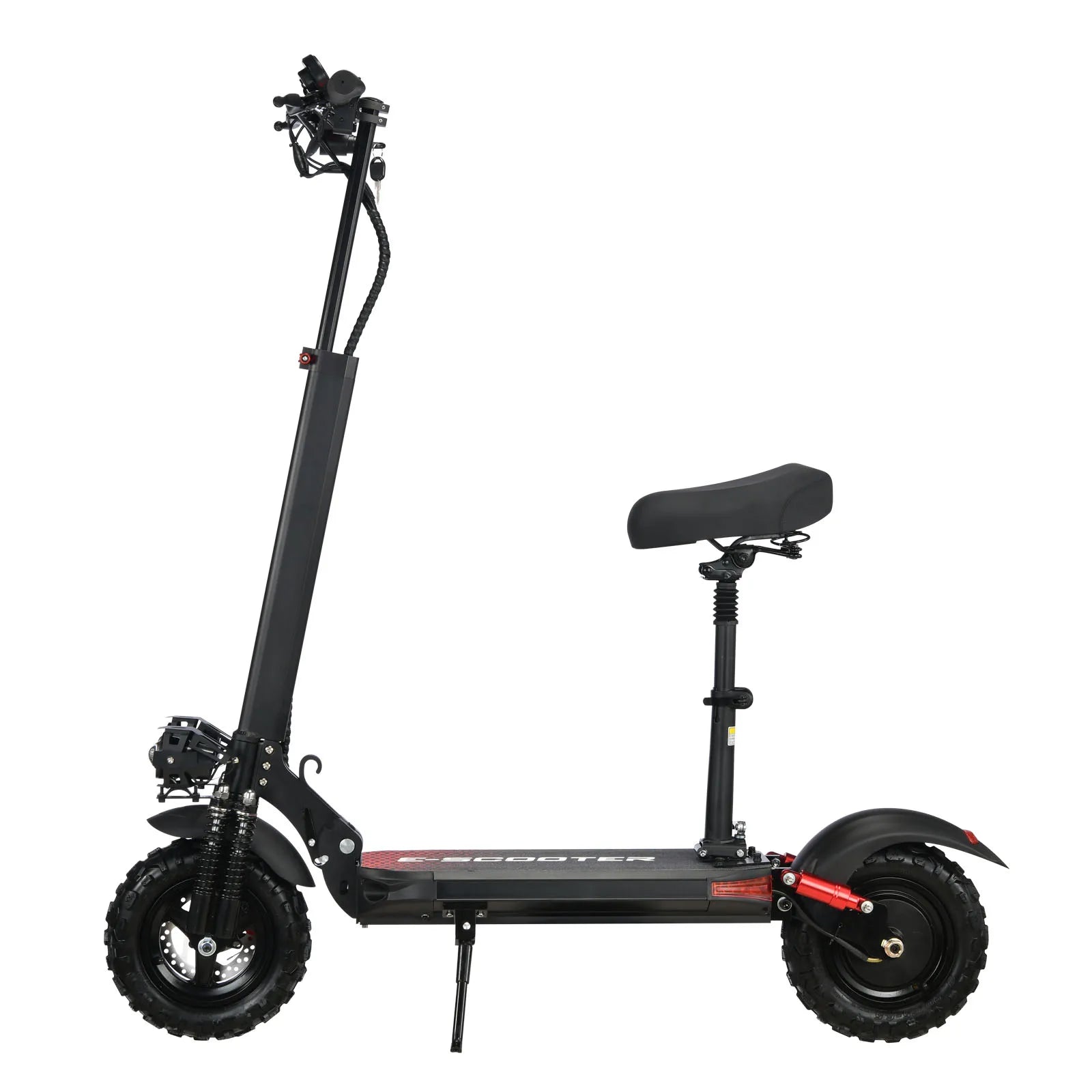 HKM-377555 1200W Foldable Electric Scooter with Seat, 60km Range, Double Disc Brake, Max Speed 50km/h, 11-inch Tires, Unisex
