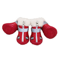 HKM-3775933 Waterproof Warm Velvet Dog Winter Snow Boots - Non-Slip & Wear-Resistant, Set of 4