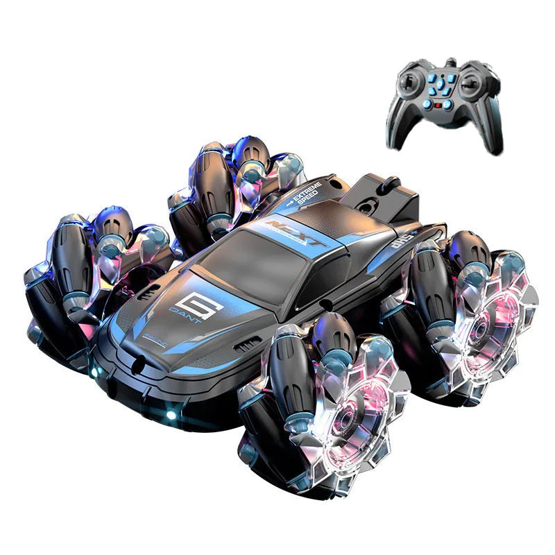 HKM-377619 Remote Control Double-Sided 2.4G Stunt Car with Lights and 360-Degree Rotation for Indoor and Outdoor Fun