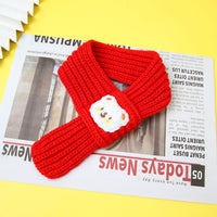 HKM-3776701 Fashionable Monochrome Dog Scarf in Ivory White and Red, Available in Small and Large Sizes