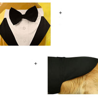 HKM-3777469 Casual Black Bow Tie Dog Suit with Skirt - Available in Multiple Sizes
