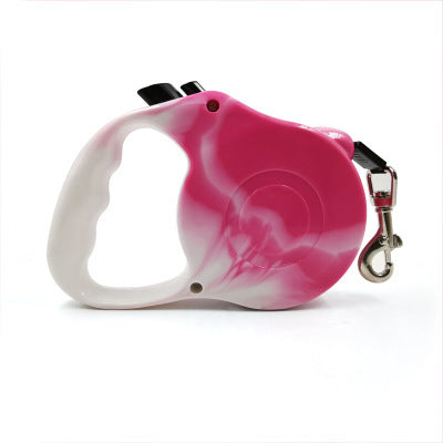 HKM-3778877 Retractable Dog Leash with Bone Print Design - Plastic & Nylon, 3M and 5M Length Options