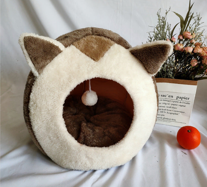 HKM-3779133 Cozy Closed Cat Litter Kennel for Winter - Available in Cute Designs