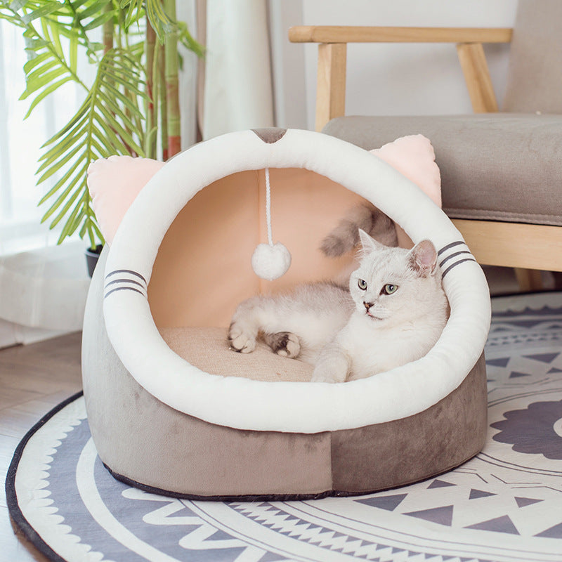 HKM-3779133 Cozy Closed Cat Litter Kennel for Winter - Available in Cute Designs