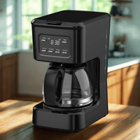 HKM-377939 Programmable 5-Cup Coffee Machine with Ground Coffee and Clear Water Level Indicator