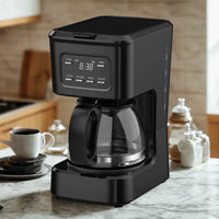 HKM-377939 Programmable 5-Cup Coffee Machine with Ground Coffee and Clear Water Level Indicator
