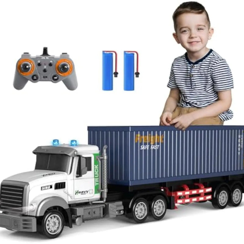 HKM-378003 Remote Control 1:12 Scale Semi Truck with Lights and Music - 9 Channels, Ready-to-Go