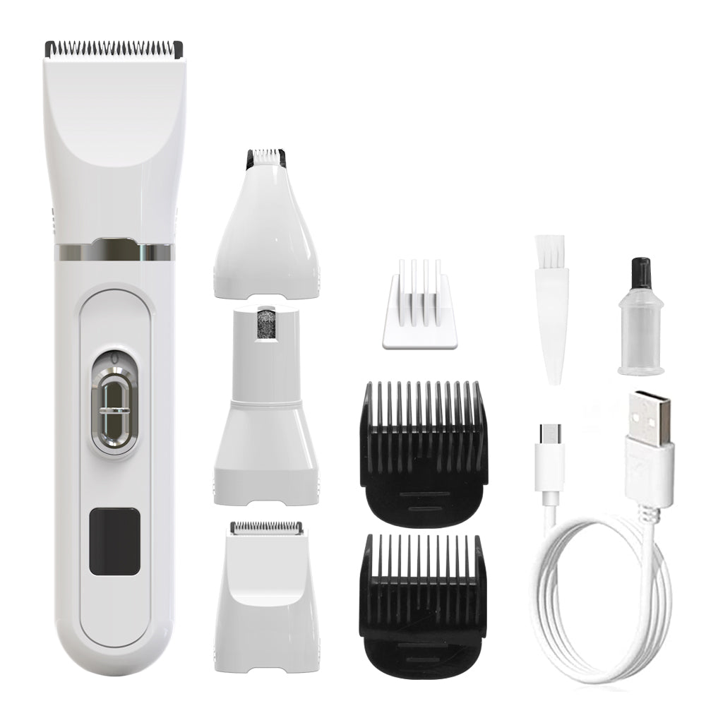 HKM-3780669 Multifunctional 4-in-1 LCD Display Electric Hair Clipper with USB Charging and Long-lasting Battery