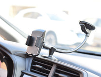 HKM-378067 Universal Suction Cup Phone Holder with Extended Hose and Double Clamp for Vehicles