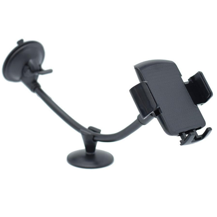 HKM-378067 Universal Suction Cup Phone Holder with Extended Hose and Double Clamp for Vehicles