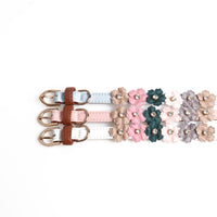 HKM-3781053 Stylish Pet Dog Flower Collar with Rhinestones in Blue, Black, White, or Pink