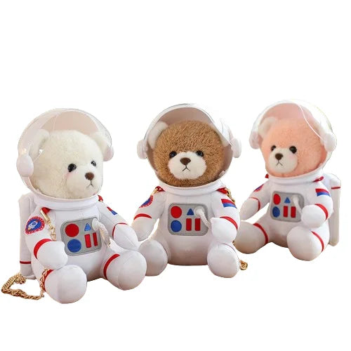 HKM-378195 Space Bear Plush Toy - Astronaut Stuffed Doll for Kids and Adults - Soft Plush Pillow Toy - 30cm