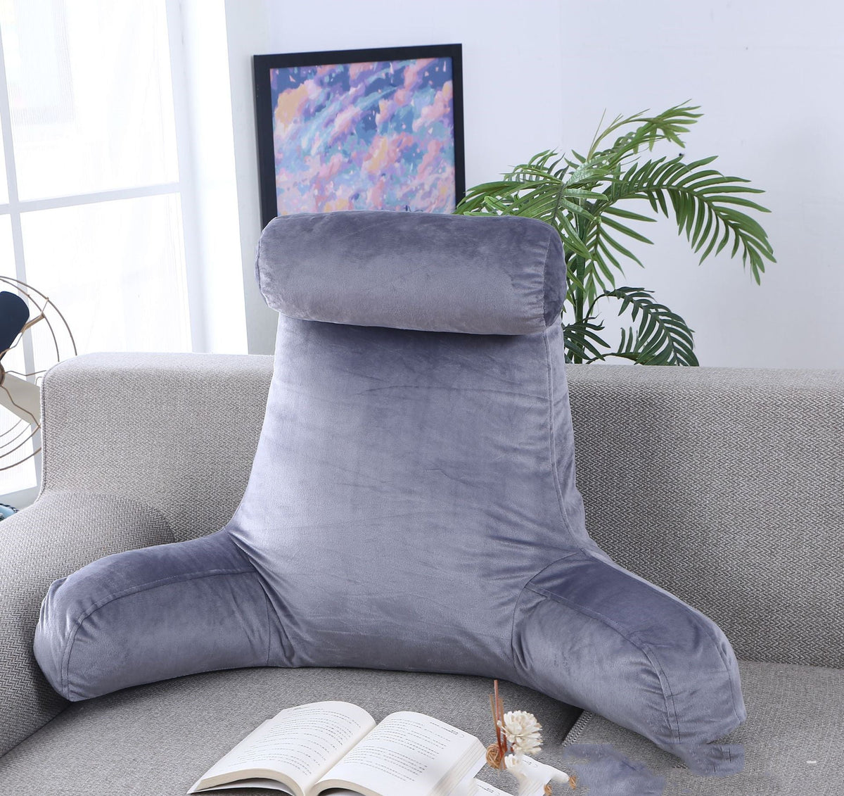 HKM-378259 Detachable Plush Armchair with Backrest and Extra Cushioning for Living Spaces
