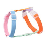 HKM-3784125 Color-Coded Pet Leash and Anti-Breakaway Chest Strap for Dogs and Cats, Comfortable Nylon Design