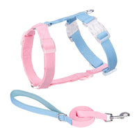 HKM-3784125 Color-Coded Pet Leash and Anti-Breakaway Chest Strap for Dogs and Cats, Comfortable Nylon Design
