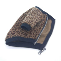 HKM-3785405 Autumn Blue Long-sleeved Leopard Print Puppy Coat for Dogs