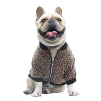 HKM-3785405 Autumn Blue Long-sleeved Leopard Print Puppy Coat for Dogs