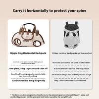 HKM-3787069 Portable Crossbody Handbag for Small Dogs and Cats - Genuine Leather - Lomi Brown and Leo Black Options Available