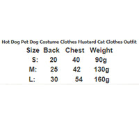 HKM-3788093 Humorous Hot Dog Costume for Small and Medium Dogs and Cats - Perfect for Parties and Cosplay