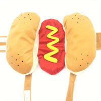HKM-3788093 Humorous Hot Dog Costume for Small and Medium Dogs and Cats - Perfect for Parties and Cosplay