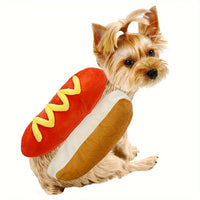 HKM-3788093 Humorous Hot Dog Costume for Small and Medium Dogs and Cats - Perfect for Parties and Cosplay