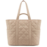 HKM-378899 Puffer Tote Bag for 15.6 in Laptop - Large Quilted Handbag with Shoulder Strap