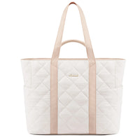 HKM-378899 Puffer Tote Bag for 15.6 in Laptop - Large Quilted Handbag with Shoulder Strap