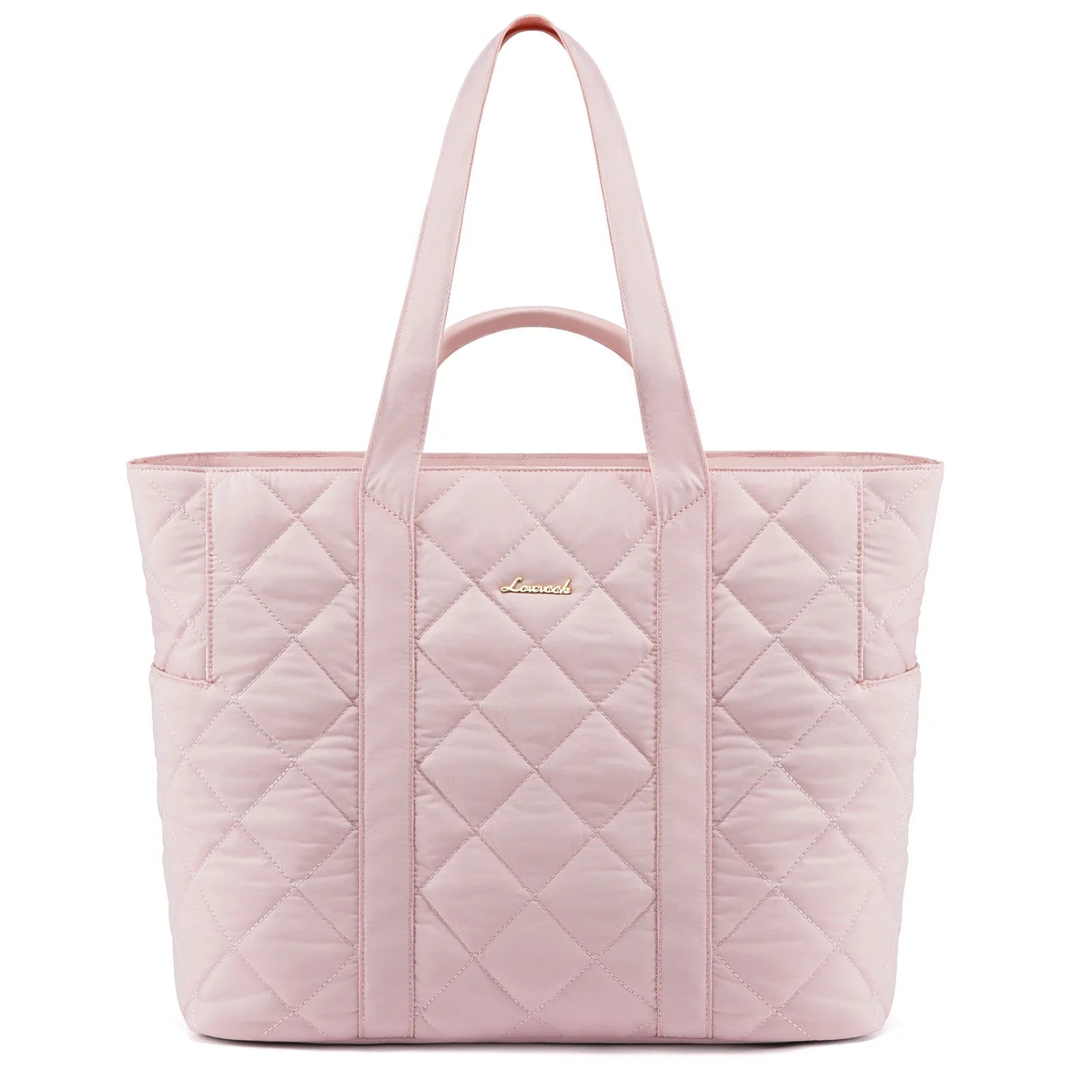 HKM-378899 Puffer Tote Bag for 15.6 in Laptop - Large Quilted Handbag with Shoulder Strap