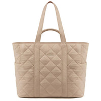 HKM-378899 Puffer Tote Bag for 15.6 in Laptop - Large Quilted Handbag with Shoulder Strap
