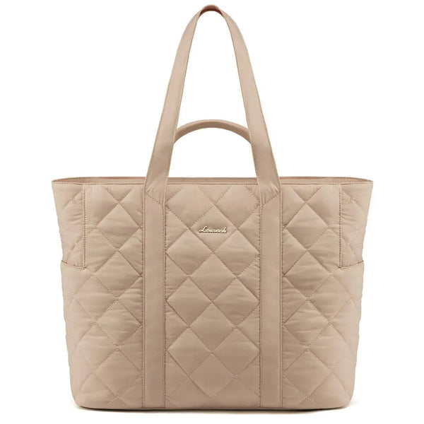 HKM-378899 Puffer Tote Bag for 15.6 in Laptop - Large Quilted Handbag with Shoulder Strap