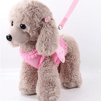 HKM-3790397 Pink Breathable Polyester Traction Belt for Small to Medium Pets (S, M, L)